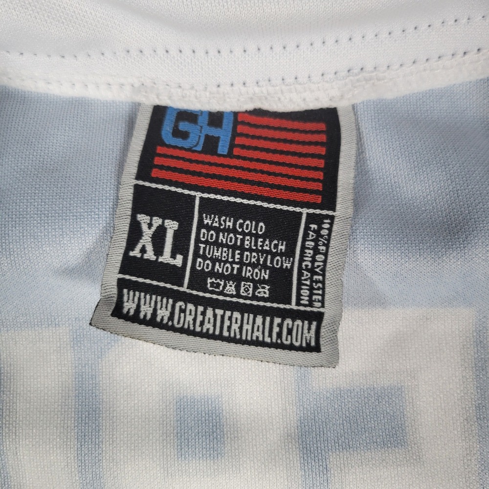 Greater Half Baseball Jersey Mens XL Blue USA Statue of Liberty America 1 Shirt - Picture 6 of 6